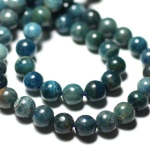 Shop Apatite Bead Shapes! 10pc – Perles Pierre Apatite Boules 6mm bleu vert turquoise blanc – 7427039744799 | Natural genuine other-shape Apatite beads for beading and jewelry making.  #jewelry #beads #beadedjewelry #diyjewelry #jewelrymaking #beadstore #beading #affiliate #ad