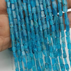 Shop Apatite Bead Shapes! Natural Neon Apatite Smooth Long Rectangle Gemstone Beads,Neon Apatite Plain Uneven Rectangle Beads,5-7 MM Apatite Bead For Handmade Jewelry | Natural genuine other-shape Apatite beads for beading and jewelry making.  #jewelry #beads #beadedjewelry #diyjewelry #jewelrymaking #beadstore #beading #affiliate #ad