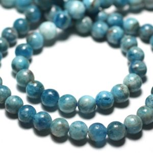 Shop Apatite Bead Shapes! Fil 39cm 67pc env – Perles de Pierre – Apatite Boules 6mm Bleu | Natural genuine other-shape Apatite beads for beading and jewelry making.  #jewelry #beads #beadedjewelry #diyjewelry #jewelrymaking #beadstore #beading #affiliate #ad