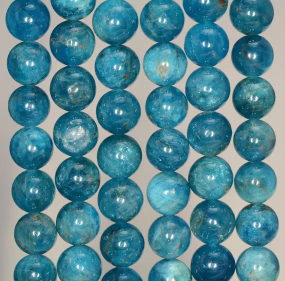 8mm Blue Apatite Gemstone Grade Aaa Round 8mm Loose Beads 15 Inch Full Strand (80005811-117)