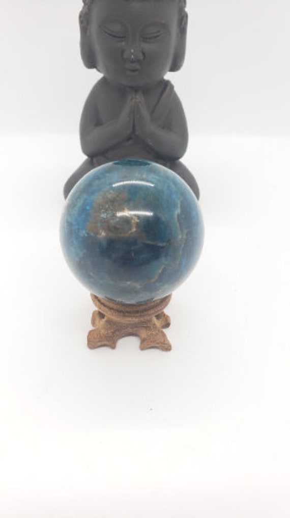 Blue Apatite Sphere - 64mm - Reiki Charged - Powerful Crystal Energy - Enhance Creativity - Motivational Crystal - Crystal Ball #1