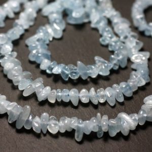 Shop Aquamarine Chip & Nugget Beads! Wire 39cm 100pc env – stone beads – aquamarine Chips 4-10mm beads | Natural genuine chip Aquamarine beads for beading and jewelry making.  #jewelry #beads #beadedjewelry #diyjewelry #jewelrymaking #beadstore #beading #affiliate #ad