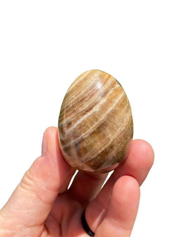 Brown Aragonite Egg (~1.75") Tumbled Stones - Healing Crystals And Stones - Brown Aragonite Crystal Egg - Polished Brown Aragonite Stone Egg
