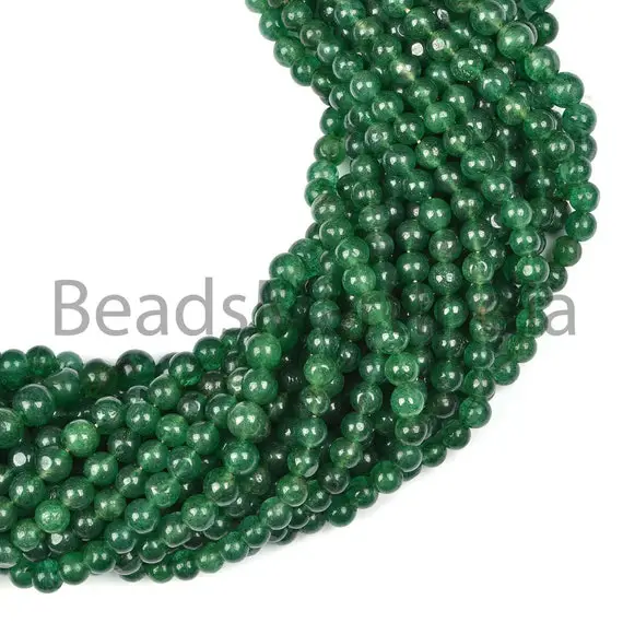Green Aventurine Plain Round, Green Aventurine Beads, 5-6mm Smooth Aventurine Round Shape Beads, Aventurine Beads, Round Shape Bead