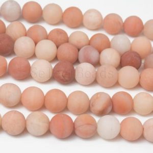 matte pink aventurine beads – peach aventurine matte round jewelry beads – aventurine beads wholesale – 6-10mm beads-15inch | Natural genuine beads Gemstone beads for beading and jewelry making.  #jewelry #beads #beadedjewelry #diyjewelry #jewelrymaking #beadstore #beading #affiliate #ad