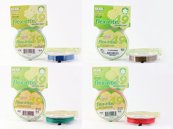 Beadsmith Flex-rite Beading Wire: Steel Jewelry Wire - Assorted Colors