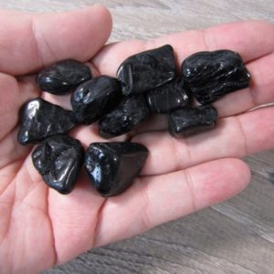 Shop Black Tourmaline Stones & Crystals! Black Tourmaline 0.5 inch + Tumbled Stone T39 | Natural genuine stones & crystals in various shapes & sizes. Buy raw cut, tumbled, or polished gemstones for making jewelry or crystal healing energy vibration raising reiki stones. #crystals #gemstones #crystalhealing #crystalsandgemstones #energyhealing #affiliate #ad