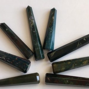 Shop Bloodstone Points & Wands! Bloodstone Gemstone Point, Healing Stone, Healing Crystal, Chakra  Stone, Spiritual Stone | Natural genuine stones & crystals in various shapes & sizes. Buy raw cut, tumbled, or polished gemstones for making jewelry or crystal healing energy vibration raising reiki stones. #crystals #gemstones #crystalhealing #crystalsandgemstones #energyhealing #affiliate #ad
