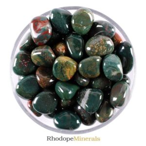 Shop Tumbled Bloodstone Crystals & Pocket Stones! Heliotrope Tumbled Stone, Heliotrope, Tumbled Stones, Stones, Crystals, Rocks, Gifts, Gemstones, Gems, Zodiac Crystals, Healing Crystals | Natural genuine stones & crystals in various shapes & sizes. Buy raw cut, tumbled, or polished gemstones for making jewelry or crystal healing energy vibration raising reiki stones. #crystals #gemstones #crystalhealing #crystalsandgemstones #energyhealing #affiliate #ad