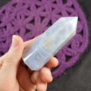 Shop Blue Lace Agate Stones & Crystals! Blue Lace Agate Polished Point Healing Stones Generator Tower Crystal Self Standing Crystal Obelisk | Natural genuine stones & crystals in various shapes & sizes. Buy raw cut, tumbled, or polished gemstones for making jewelry or crystal healing energy vibration raising reiki stones. #crystals #gemstones #crystalhealing #crystalsandgemstones #energyhealing #affiliate #ad