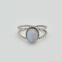 Blue Lace Agate Ring ~ 925 Sterling Silver Ring ~ Blue Lace Agate Engagement Ring ~ 7×9 Mm Oval Blue Lace Agate Ring ~ Agate Ring | Natural genuine Gemstone jewelry. Buy handcrafted artisan wedding jewelry.  Unique handmade bridal jewelry gift ideas. #jewelry #beadedjewelry #gift #crystaljewelry #shopping #handmadejewelry #wedding #bridal #jewelry #affiliate #ad