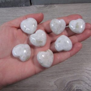 White Calcite Heart Shaped Stone K194 | Natural genuine stones & crystals in various shapes & sizes. Buy raw cut, tumbled, or polished gemstones for making jewelry or crystal healing energy vibration raising reiki stones. #crystals #gemstones #crystalhealing #crystalsandgemstones #energyhealing #affiliate #ad