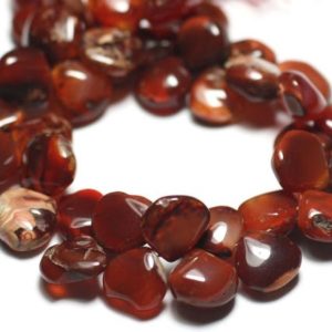 Shop Carnelian Bead Shapes! Fil 20cm 42pc env – Perles de Pierre – Cornaline gouttes dégradées 7-12mm N9 – 8741140022874 | Natural genuine other-shape Carnelian beads for beading and jewelry making.  #jewelry #beads #beadedjewelry #diyjewelry #jewelrymaking #beadstore #beading #affiliate #ad