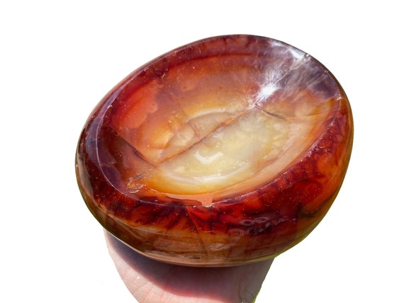 Carnelian Stone Bowl - Carnelian Carved Bowl - Carnelian Crystal Bowl - Mineral Specimen - Sacral Chakra Stones - Healing Crystals #5