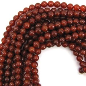 8mm red carnelian round beads 15" strand 12821 | Natural genuine beads Array beads for beading and jewelry making.  #jewelry #beads #beadedjewelry #diyjewelry #jewelrymaking #beadstore #beading #affiliate #ad