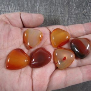 Carnelian Heart with Flat Back K429 | Natural genuine stones & crystals in various shapes & sizes. Buy raw cut, tumbled, or polished gemstones for making jewelry or crystal healing energy vibration raising reiki stones. #crystals #gemstones #crystalhealing #crystalsandgemstones #energyhealing #affiliate #ad