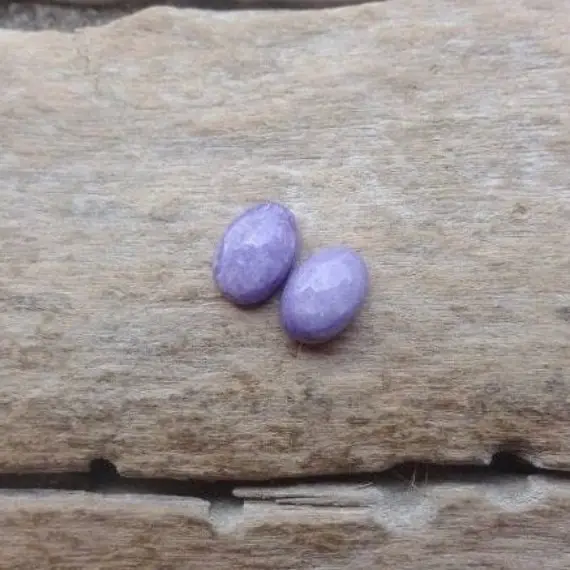 Pair Charoite Small Cabochons 7x5mm, Natural Purple Charoite Gemstone,  Natural Gemstone Cabochon