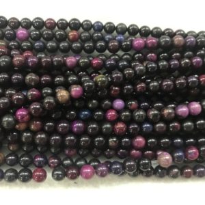 Shop Sugilite Beads! Chinese Sugilite 6mm Round Loose Black Purple Dyed Natural Beads 15 inch Jewelry Supply Bracelet Necklace Material Support Wholesale | Natural genuine round Sugilite beads for beading and jewelry making.  #jewelry #beads #beadedjewelry #diyjewelry #jewelrymaking #beadstore #beading #affiliate #ad