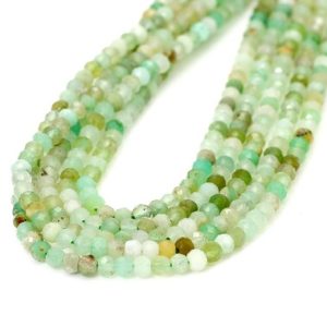 Shop Chrysoprase Faceted Beads! Natural Chrysoprase Beads, Natural Faceted Rondelle Chrysoprase 2mm x 3mm 2mm x 4mm Gemstone Beads – RDF77 | Natural genuine faceted Chrysoprase beads for beading and jewelry making.  #jewelry #beads #beadedjewelry #diyjewelry #jewelrymaking #beadstore #beading #affiliate #ad