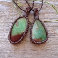 Green Chrysoprase Macrame Necklace / may-june Birthstone | Natural genuine Gemstone jewelry. Buy crystal jewelry, handmade handcrafted artisan jewelry for women.  Unique handmade gift ideas. #jewelry #beadedjewelry #beadedjewelry #gift #shopping #handmadejewelry #fashion #style #product #jewelry #affiliate #ad