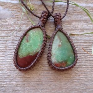 Shop Macrame Jewelry! Green Chrysoprase  macrame necklace /May-June Birthstone | Natural genuine Gemstone jewelry. Buy crystal jewelry, handmade handcrafted artisan jewelry for women.  Unique handmade gift ideas. #jewelry #beadedjewelry #beadedjewelry #gift #shopping #handmadejewelry #fashion #style #product #jewelry #affiliate #ad