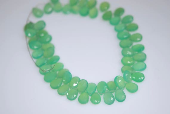 Chrysoprase  Colored Chalcedony Briolette Pears  Wholesale Price 18.00