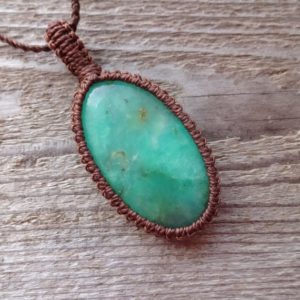 Shop Chrysoprase Jewelry! Chrysoprase pendant / calming meditation necklace | Natural genuine Chrysoprase jewelry. Buy crystal jewelry, handmade handcrafted artisan jewelry for women.  Unique handmade gift ideas. #jewelry #beadedjewelry #beadedjewelry #gift #shopping #handmadejewelry #fashion #style #product #jewelry #affiliate #ad