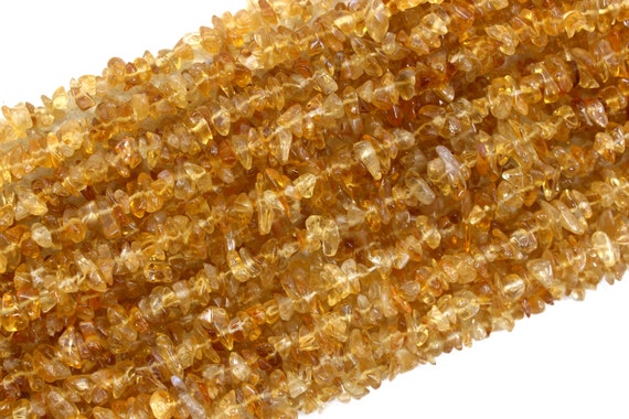 16" Long Natural Citrine Chips Beads,uncut Beads,citrine Beads,5-7 Mm,jewelry Making,polished Smooth Beads,gemstone Beads,wholesale Price