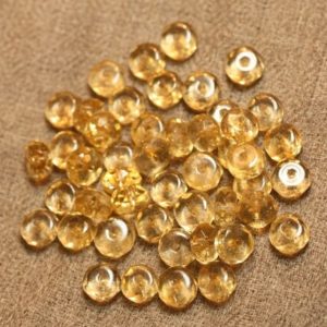 Shop Citrine Faceted Beads! 5pc – Perles de Pierre – Citrine Rondelles Facettées 7x4mm   4558550027511 | Natural genuine faceted Citrine beads for beading and jewelry making.  #jewelry #beads #beadedjewelry #diyjewelry #jewelrymaking #beadstore #beading #affiliate #ad