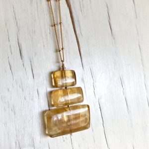 Shop Citrine Pendants! Citrine Contemporary Slab Necklace Citrine Pendant Necklace November Birthstone | Natural genuine Citrine pendants. Buy crystal jewelry, handmade handcrafted artisan jewelry for women.  Unique handmade gift ideas. #jewelry #beadedpendants #beadedjewelry #gift #shopping #handmadejewelry #fashion #style #product #pendants #affiliate #ad