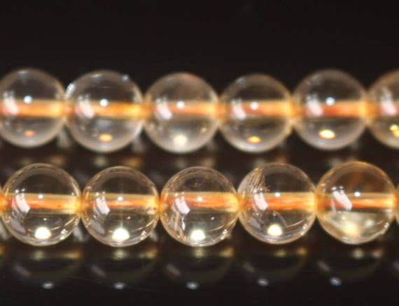 Natural Citrine Quartz Round Beads,4mm 6mm 8mm 10mm Smooth And Round Beads,one Strand 15",citrine Quartz Beads,citrine Crystal Quartz