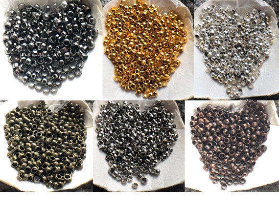 Crimp Beads, Silver Gold Pewter Bronze Copper, Loose Jewelry Finding Beads, For Beading, Jewelry Making, Lot M&m Party Supplies