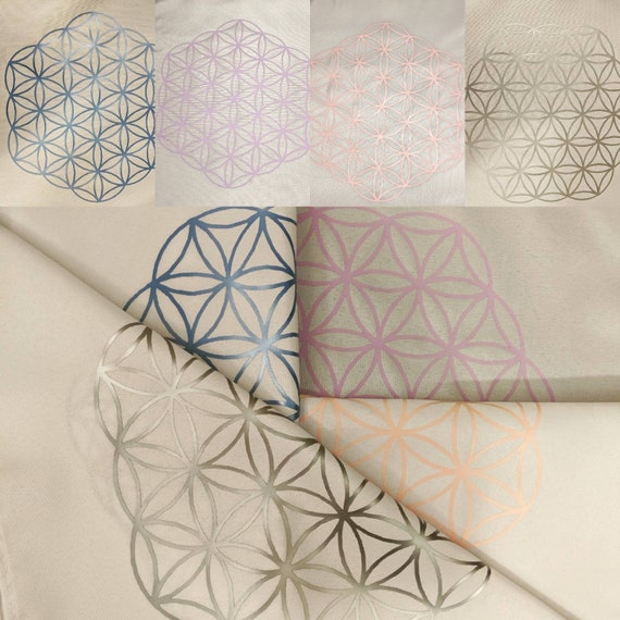 Flower Of Life Crystal Grid Cloth: Pastel Sacred Geometry Altar Mat