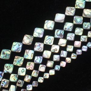 Shop Diamond Bead Shapes! Abalone Shell Beads, Natural Gemstone Beads, Rainbow Flat Diamond Beads For Jewelry Making 8mm 10mm 12mm 14mm 16mm 15'' | Natural genuine other-shape Diamond beads for beading and jewelry making.  #jewelry #beads #beadedjewelry #diyjewelry #jewelrymaking #beadstore #beading #affiliate #ad