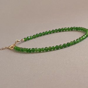 Shop Diopside Jewelry! Chrome diopside bracelet, green gemstone  jewelry, gift for her | Natural genuine Diopside jewelry. Buy crystal jewelry, handmade handcrafted artisan jewelry for women.  Unique handmade gift ideas. #jewelry #beadedjewelry #beadedjewelry #gift #shopping #handmadejewelry #fashion #style #product #jewelry #affiliate #ad