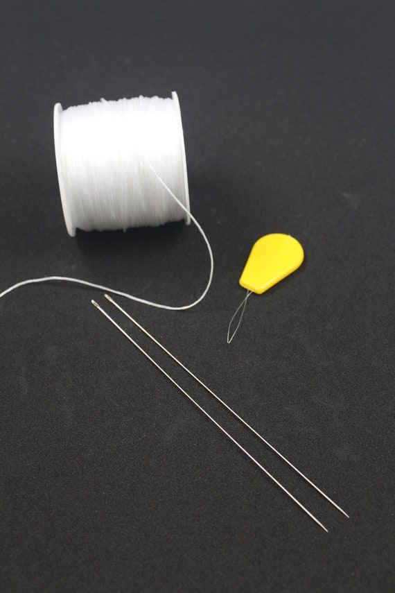 Elastic Spool, Beading Needles, Needle Threader, Beginners Kit, Diy Beaded Jewelry Making, Crafts, Jewelry Design Findings, Craft Supplies
