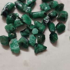 Shop Raw & Rough Emerald Stones! 5 Pieces AAA++ Untreated Unheated Beautiful Rich Green Natural Emerald Rough Gemstones, Green Emerald loose gemstone,75 carats | Natural genuine stones & crystals in various shapes & sizes. Buy raw cut, tumbled, or polished gemstones for making jewelry or crystal healing energy vibration raising reiki stones. #crystals #gemstones #crystalhealing #crystalsandgemstones #energyhealing #affiliate #ad