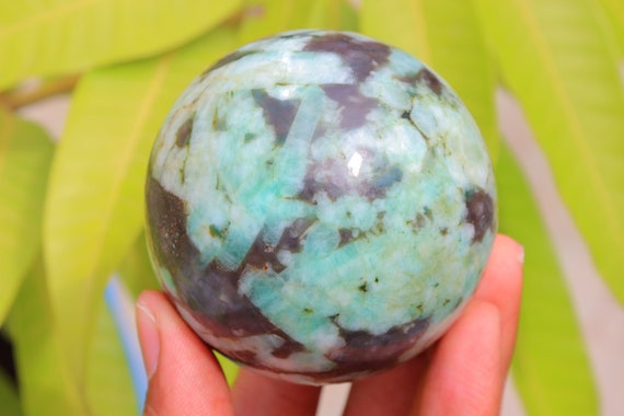 Rarest Of Rare, 13.9oz Emerald Sphere, Natural Emerald Crystal, Emerald Crystal Sphere, Emerald Healing Ball, Emerald Heart, Emerald Stone.