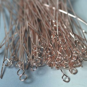 Shop Head Pins & Eye Pins! Eyepin eye pin 2 inch long 22g thick, select your color and quantity (HC00090)(RG) | Shop jewelry making and beading supplies, tools & findings for DIY jewelry making and crafts. #jewelrymaking #diyjewelry #jewelrycrafts #jewelrysupplies #beading #affiliate #ad