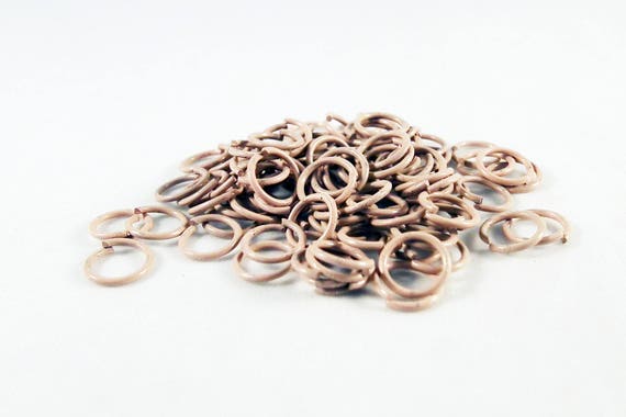 Fc90 - 50 Anneaux De Jonction Ouvert En Fer De Couleur Crème Beige Écru De 6mm / 50 Pieces 6mm X 0,7mm Cream Beige Iron Open Jump Rings