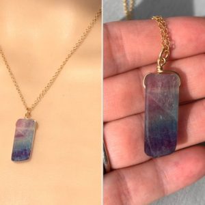 Shop Fluorite Necklaces! Raw Flourite Necklace, Genuine Fluorite 14k Gold Filled Necklace, Gemstone Jewelry, Gift for Her, Meditation Jewelry, Mothers Day Necklace | Natural genuine Fluorite necklaces. Buy crystal jewelry, handmade handcrafted artisan jewelry for women.  Unique handmade gift ideas. #jewelry #beadednecklaces #beadedjewelry #gift #shopping #handmadejewelry #fashion #style #product #necklaces #affiliate #ad