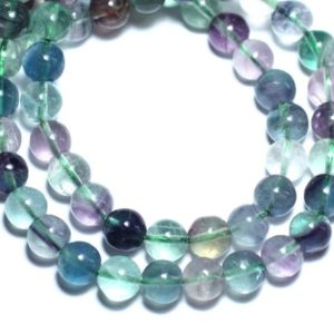 Shop Fluorite Bead Shapes! 10pc – Perles de Pierre – Fluorite multicolore Boules 8mm – 4558550036995 | Natural genuine other-shape Fluorite beads for beading and jewelry making.  #jewelry #beads #beadedjewelry #diyjewelry #jewelrymaking #beadstore #beading #affiliate #ad