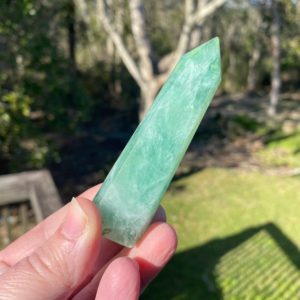 Green Fluorite Crystal Tower – Reiki Charged Fluorite Point – Powerful Energy – ADHD Support – Mental Clarity – Psychic Development #35 | Natural genuine stones & crystals in various shapes & sizes. Buy raw cut, tumbled, or polished gemstones for making jewelry or crystal healing energy vibration raising reiki stones. #crystals #gemstones #crystalhealing #crystalsandgemstones #energyhealing #affiliate #ad