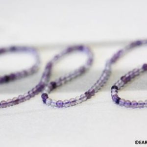 Shop Fluorite Round Beads! XS/ Fluorite 2mm Smooth Round beads 16" strand Natural purple gemstone beads For jewelry making | Natural genuine round Fluorite beads for beading and jewelry making.  #jewelry #beads #beadedjewelry #diyjewelry #jewelrymaking #beadstore #beading #affiliate #ad