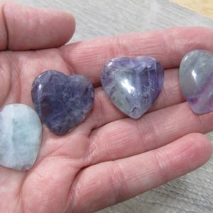 Shop Fluorite Stones & Crystals! Fluorite Flat 25 mm Heart K161 | Natural genuine stones & crystals in various shapes & sizes. Buy raw cut, tumbled, or polished gemstones for making jewelry or crystal healing energy vibration raising reiki stones. #crystals #gemstones #crystalhealing #crystalsandgemstones #energyhealing #affiliate #ad