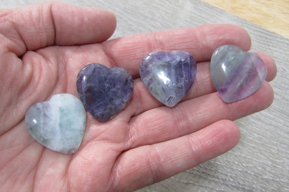 Fluorite Flat 25 Mm Crystal Heart K161