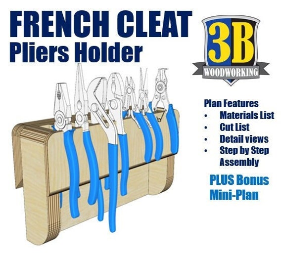 French Cleat Pliers Holder - Build Plans | Tool Storage, Handtool Organizer