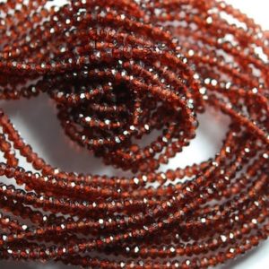 Shop Garnet Faceted Beads! 13 Inch Strand, Very Rare, Finest Natural Pyrope Red Garnet Faceted Rondelles, 3.80-4mm | Natural genuine faceted Garnet beads for beading and jewelry making.  #jewelry #beads #beadedjewelry #diyjewelry #jewelrymaking #beadstore #beading #affiliate #ad