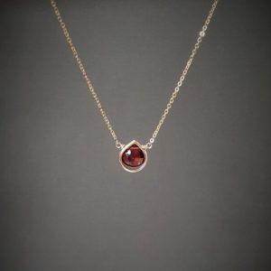 Shop Garnet Jewelry! Genuine Garnet Necklace, January Birthstone / Handmade Jewelry / Necklaces for Women, Garnet Pendant, Simple Gold Necklace, Silver Necklace | Natural genuine Garnet jewelry. Buy crystal jewelry, handmade handcrafted artisan jewelry for women.  Unique handmade gift ideas. #jewelry #beadedjewelry #beadedjewelry #gift #shopping #handmadejewelry #fashion #style #product #jewelry #affiliate #ad