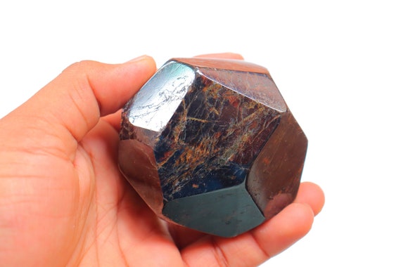 Xxl 1.45lb Garnet Dodecahedron, High Polished, Self Standing, Deeply Grounding, Stability, Root Chakra, Naturally Formed, Garnet Tumble